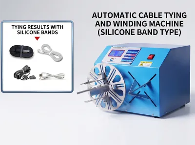 Otomatik USB Ses Kulaklık Kablo Sarma ve Bağlama Makinesi WPM-K289