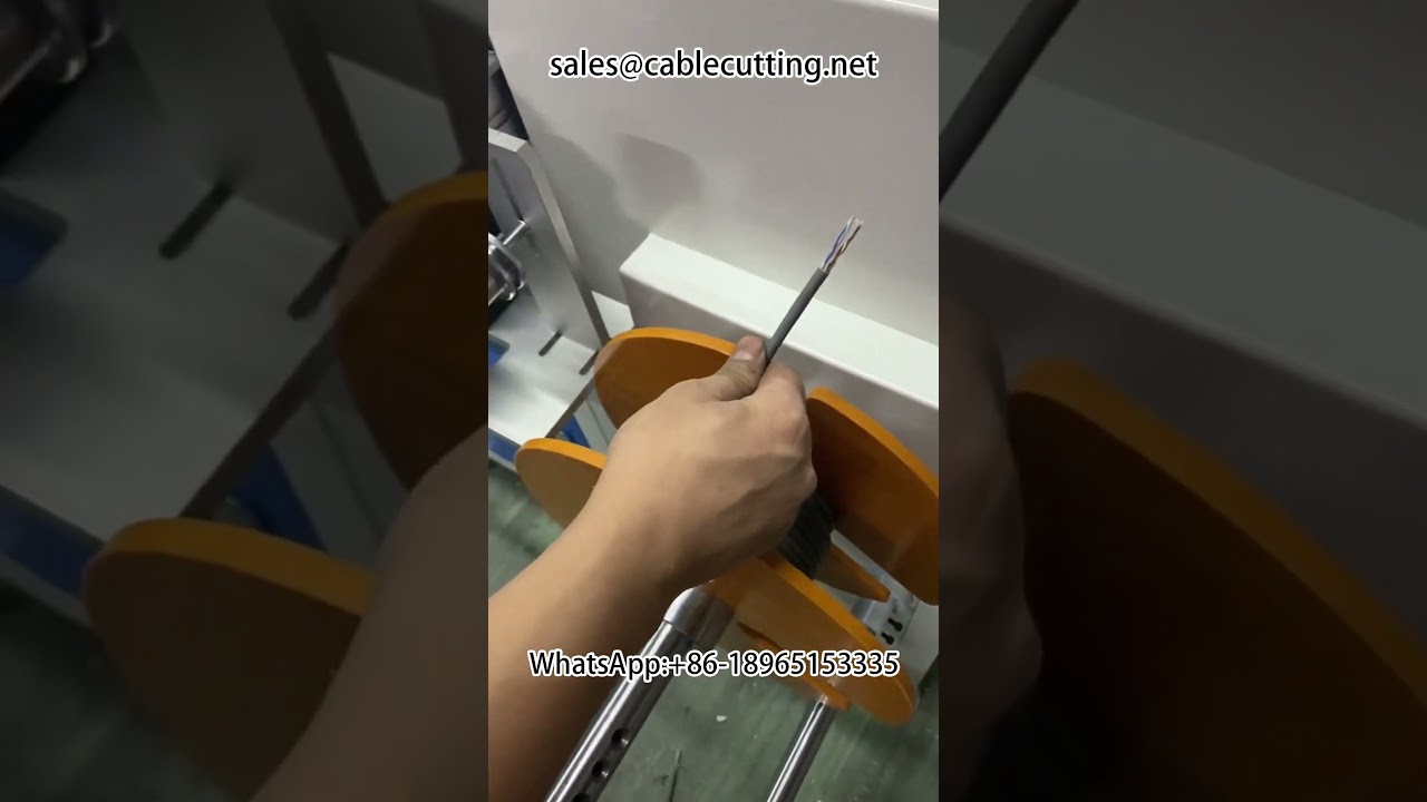 Ağ ve HDMI Kabloları İçin Ön/Arka Sıyırma, Otomatik Metre Sayma, Sınıflandırma ve Kesme Makinesi | Yüksek Verimli