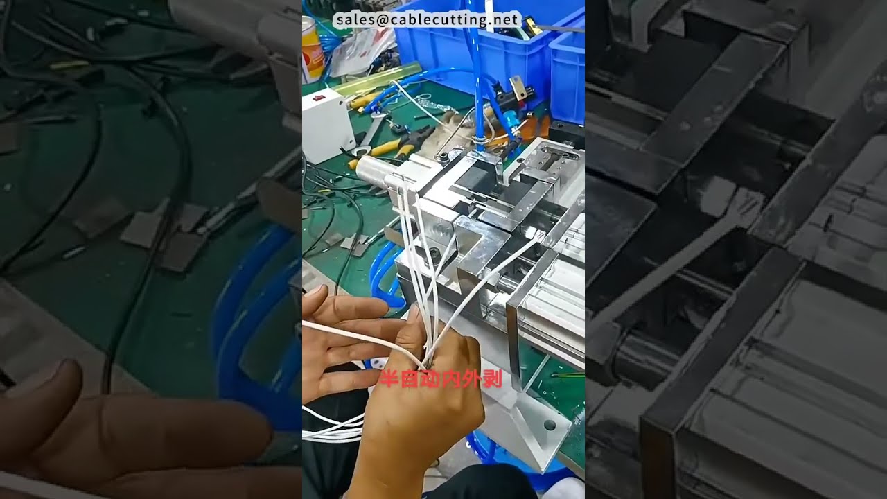 Yarı Otomatik İç-Dış Sıyırma Makinesi | Veri Kabloları İçin Kablo Donanım Ekipmanı #fabrika #makine #kendinyap
