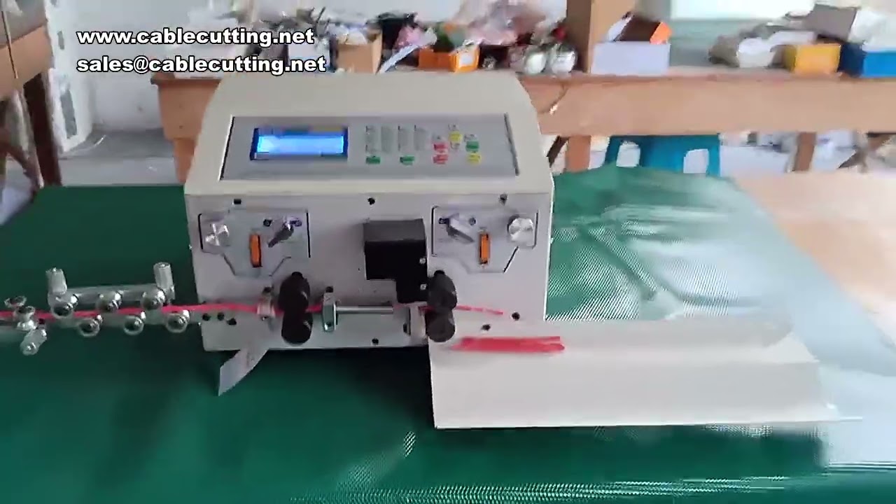 0.3-25mm² 800W Çift Soyma Kesme Makinesi | 0-100mm Bilgisayar Kontrollü Otomatik Kablo Sıyırma