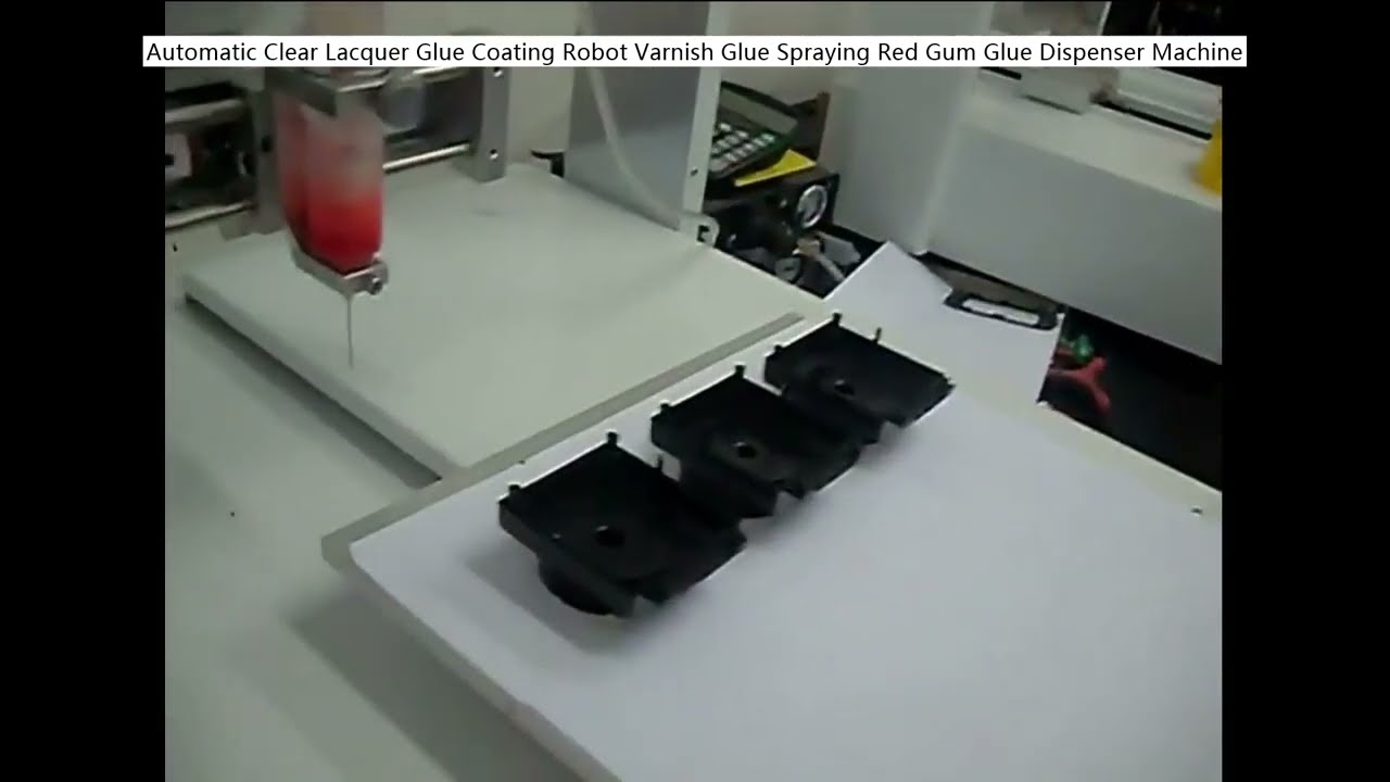 Otomatik Vernik ve Tutkal Püskürtme Robotu - Şeffaf Cila ve Kırmızı Sakız Dağıtım Makinesi