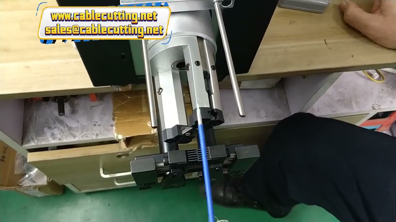 Yarı Otomatik Servo Motorlu Koaksiyel Kablo Döner Bükme ve Soyma Makinesi | Koaksiyel Kablo Sıyırıcı