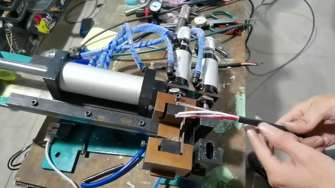 Pneumatic and Electric Wire Stripping Machine for Industrial Automation
