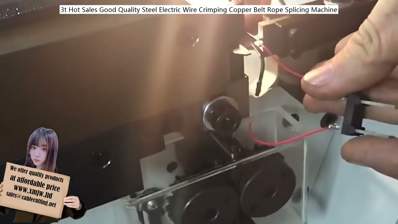 3 Ton Kapasiteli Yüksek Kaliteli Çelik Tel Elektrikli Kablo Sıkma ve Bakır Bant Halat Ekleme Makinesi