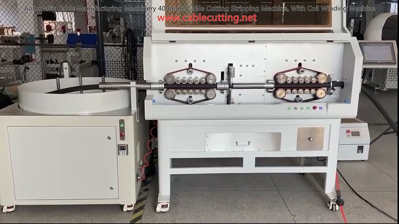400mm² Otomatik Kablo Kesme ve Sıyırma Makinesi - Makara Sarma ile Endüstriyel Kablo Üretimi