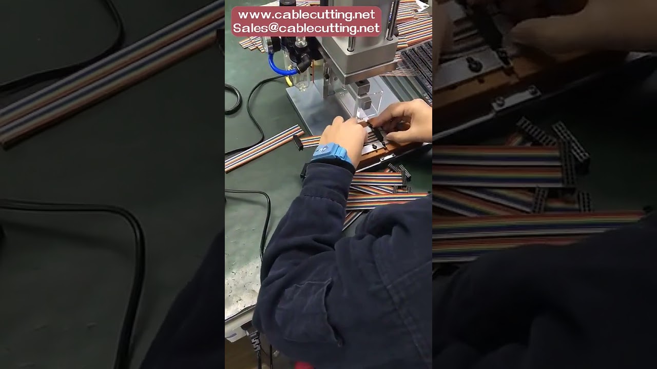96P IDC Düz Şerit Kablo Terminal Sıkma Makinesi - Otomatik Presleme