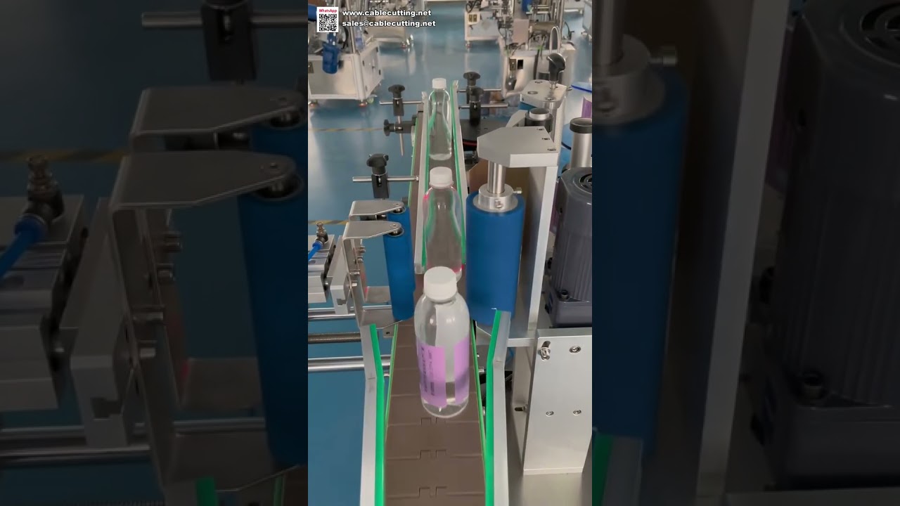 Maden Suyu Şişeleri İçin Yüksek Hızlı Çift Etiketli Yuvarlak Şişe Etiketleme Makinesi